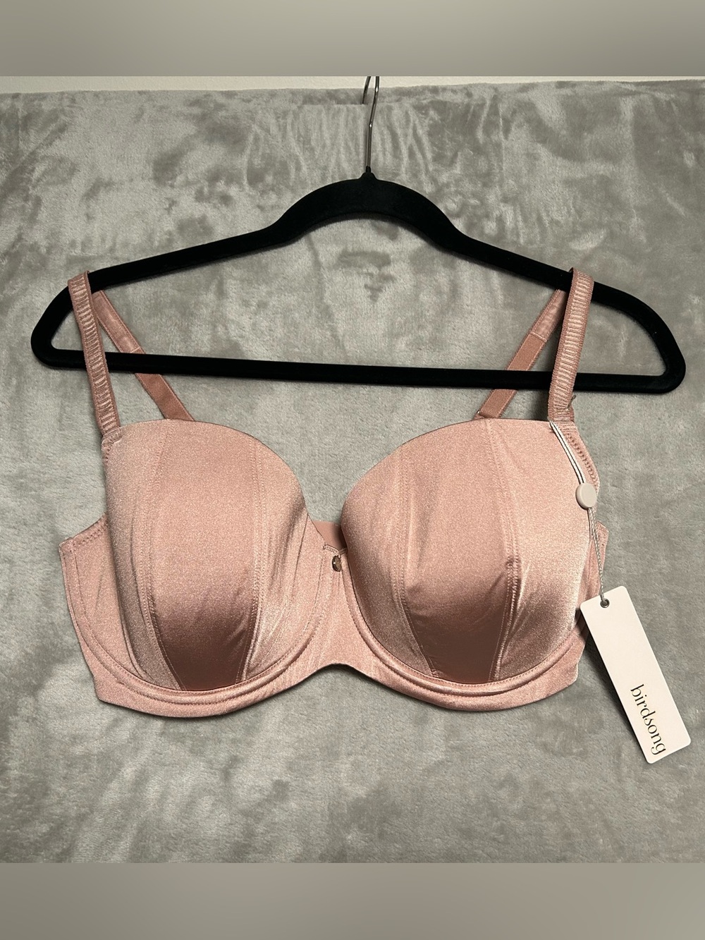 Birdsong Emerson Balconette Bra Women’s 34DD Dusty Rose Pink